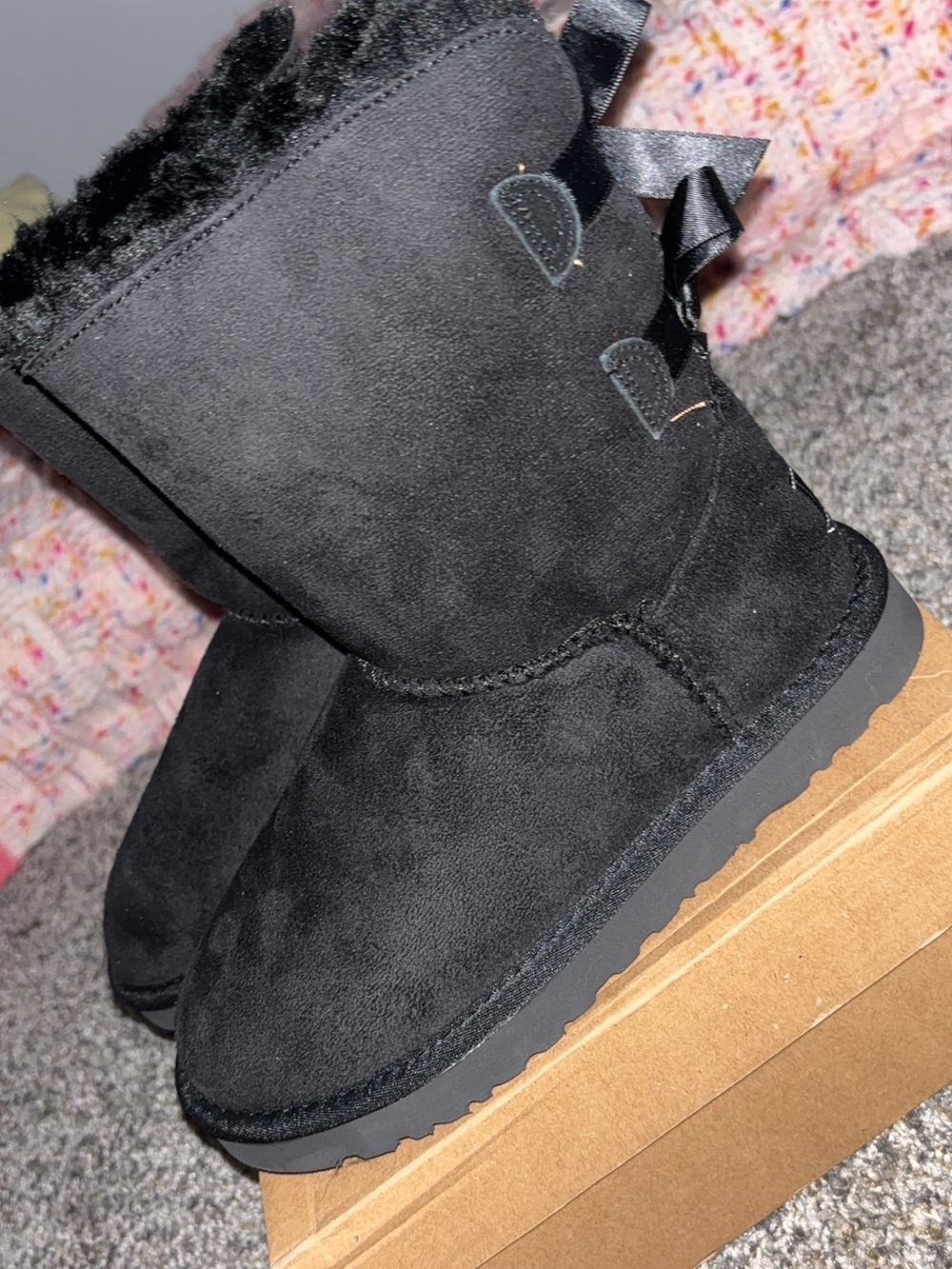 Black Boots with Bows